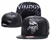 Vikings Fresh Logo Black Adjustable Hat GS,baseball caps,new era cap wholesale,wholesale hats